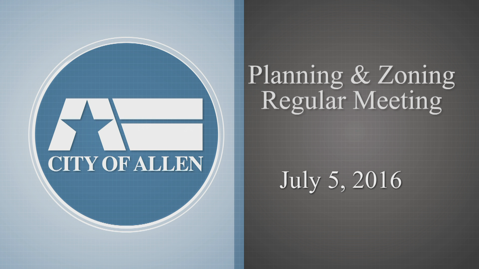 Thumbnail image for Planning and Zoning Commission 7-5-16