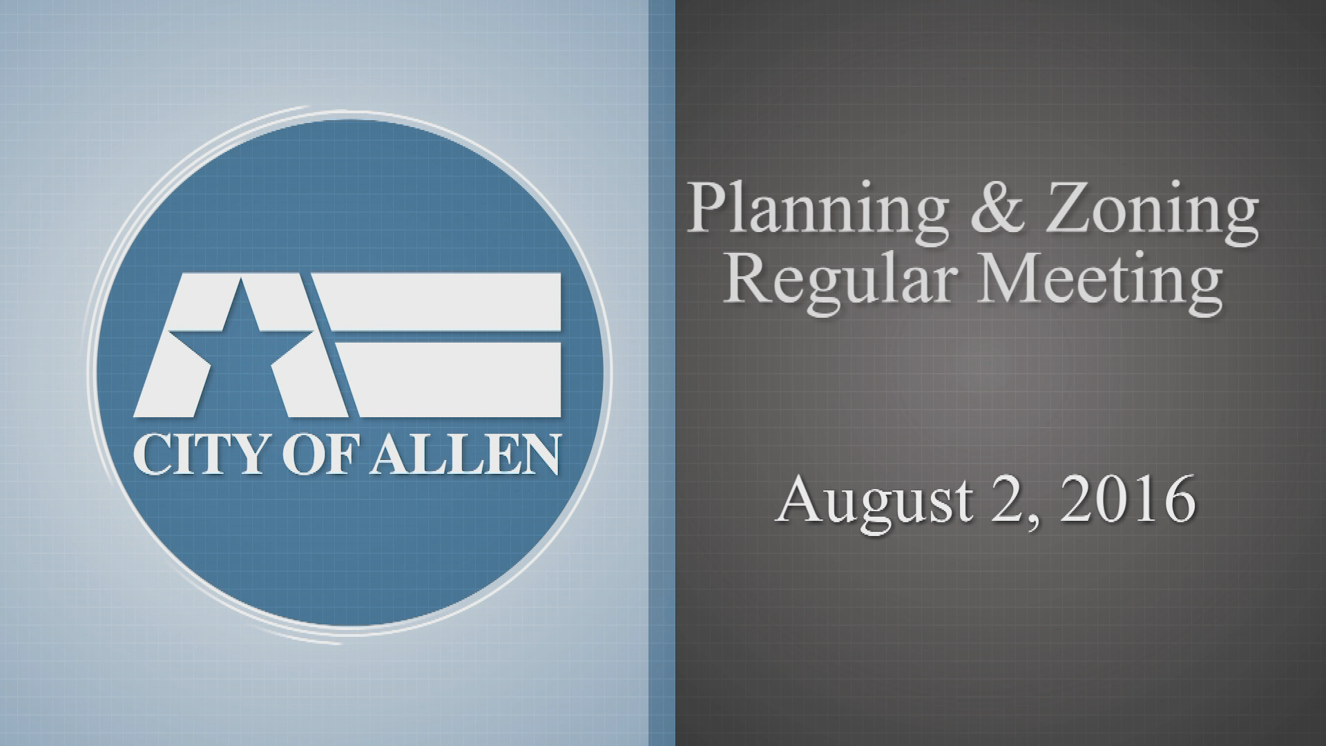 Thumbnail image for Planning and Zoning Meeting (8/2/16)
