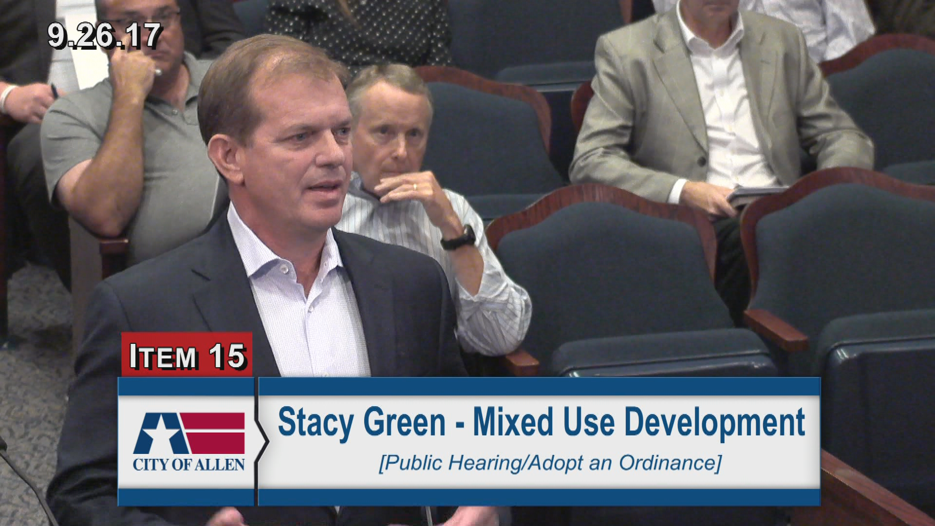 Thumbnail image for Allen City Council Meeting 9-26-2017